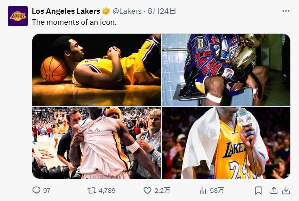 kaiyun-永远的紫金传奇！湖人官方连发15条推文庆祝科比生日&amp;amp;曼巴日！