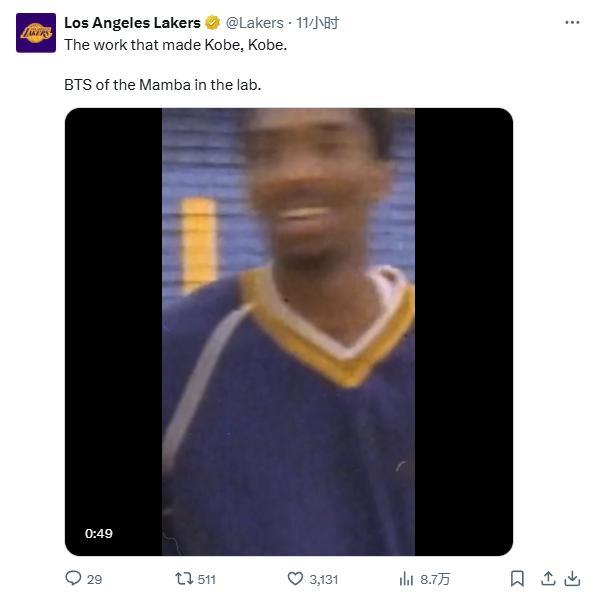kaiyun-永远的紫金传奇！湖人官方连发15条推文庆祝科比生日&amp;amp;曼巴日！